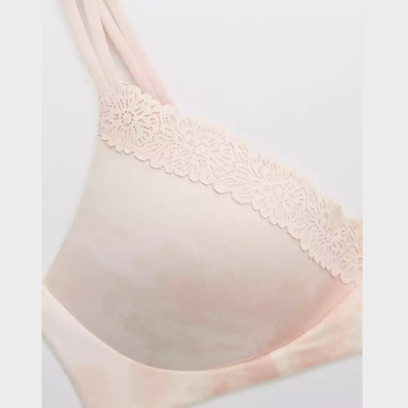 Aerie Real Sunnie Wireless Push Up Blossom Lace Bra - Picture 3 of 10